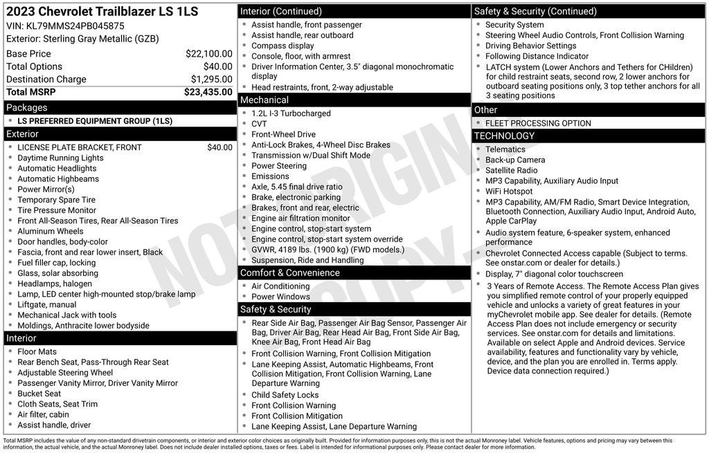 2023 Chevrolet Trailblazer LS