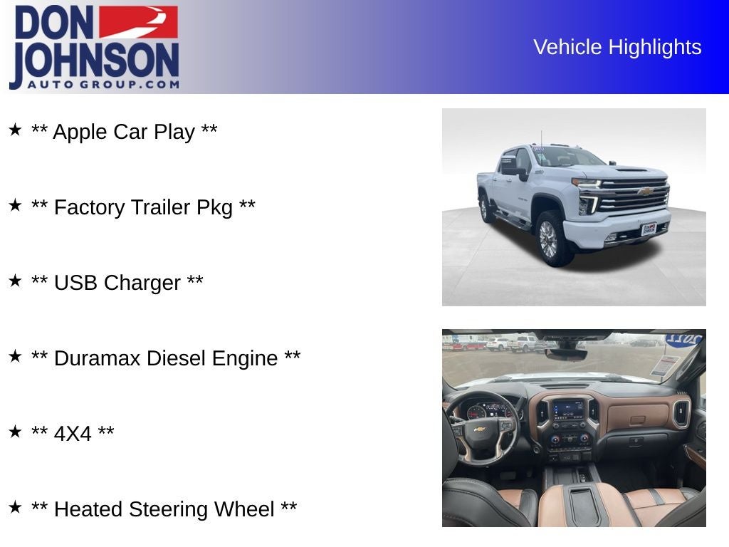 2022 Chevrolet Silverado 3500HD 4WD Crew Cab Standard Bed High Country