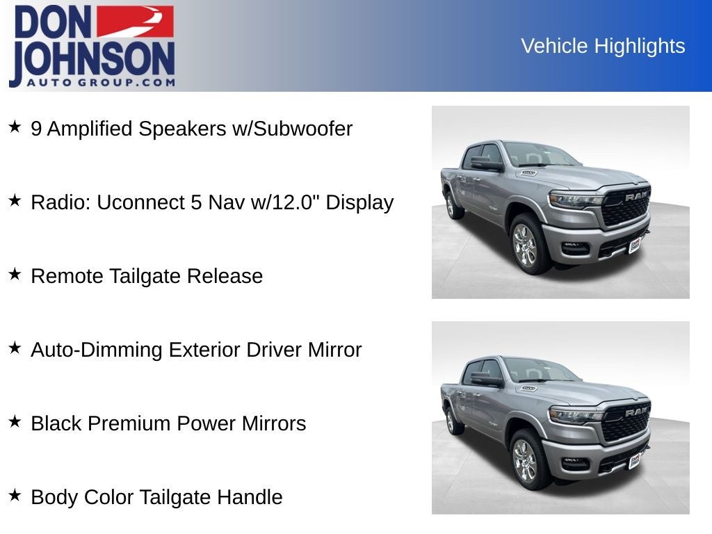 2026 RAM Ram 1500 RAM 1500 BIG HORN CREW CAB 4X4 5'7' BOX