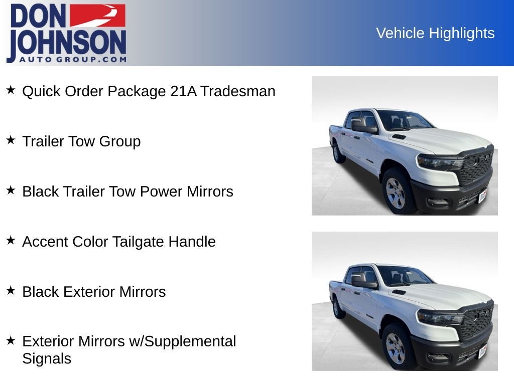 2026 RAM Ram 1500 RAM 1500 TRADESMAN CREW CAB 4X4 5'7' BOX