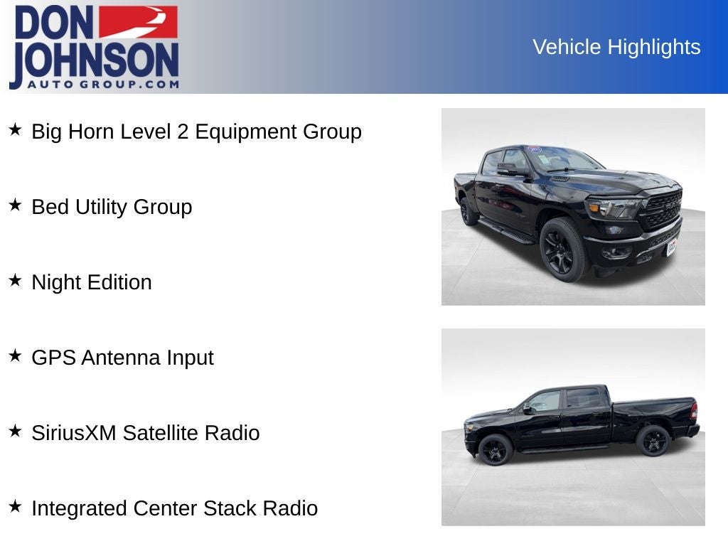 2022 RAM 1500 Big Horn Crew Cab 4x4 6'4' Box
