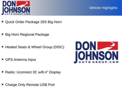 2017 RAM 1500 Big Horn Crew Cab 4x4 5'7' Box