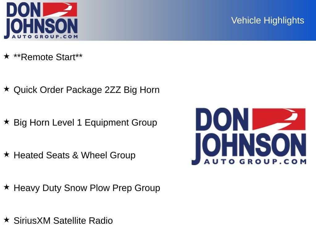 2019 RAM 2500 Big Horn Crew Cab 4x4 8' Box