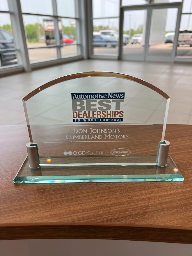 Award - Don Johnson's Cumberland Motors in Cumberland WI